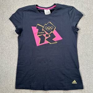 London 2012 Olympics Adidas T-Shirt Women's Medium Navy Pink New